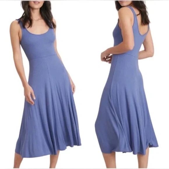 Marine Layer Dresses & Skirts - Marine Layer Lexi Rib Knit Fit and Flare Midi Dress Sz XS